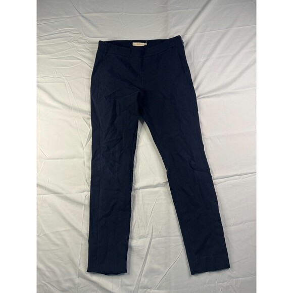 Tory Burch Pants Womens Size 5 Ankle Pull On Mid Rise Black Solid Straight Leg - Picture 1 of 9